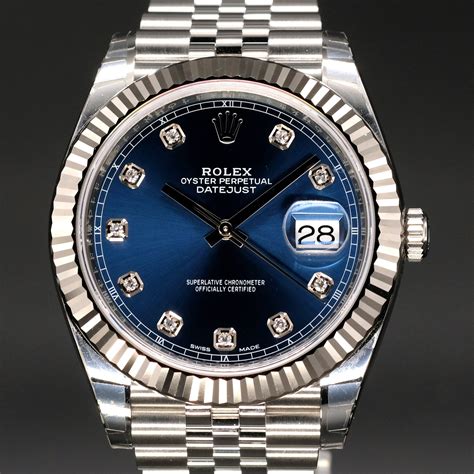 rolex blue datejust women|Rolex Datejust blue face 41mm.